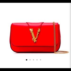 Authentic versace crossbody red bag!!